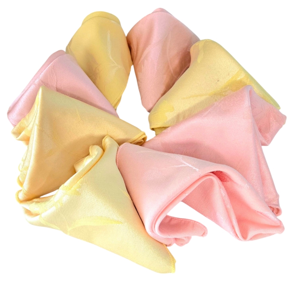 Pink & Yellow Linen Decor Napkins Bundle
